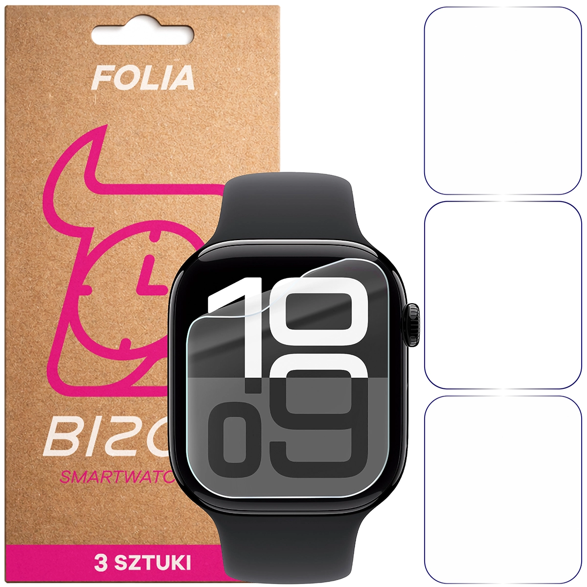 Folia hydrożelowa Bizon Watch Film HydroFlex dla Apple Watch 11 / 10 46 mm