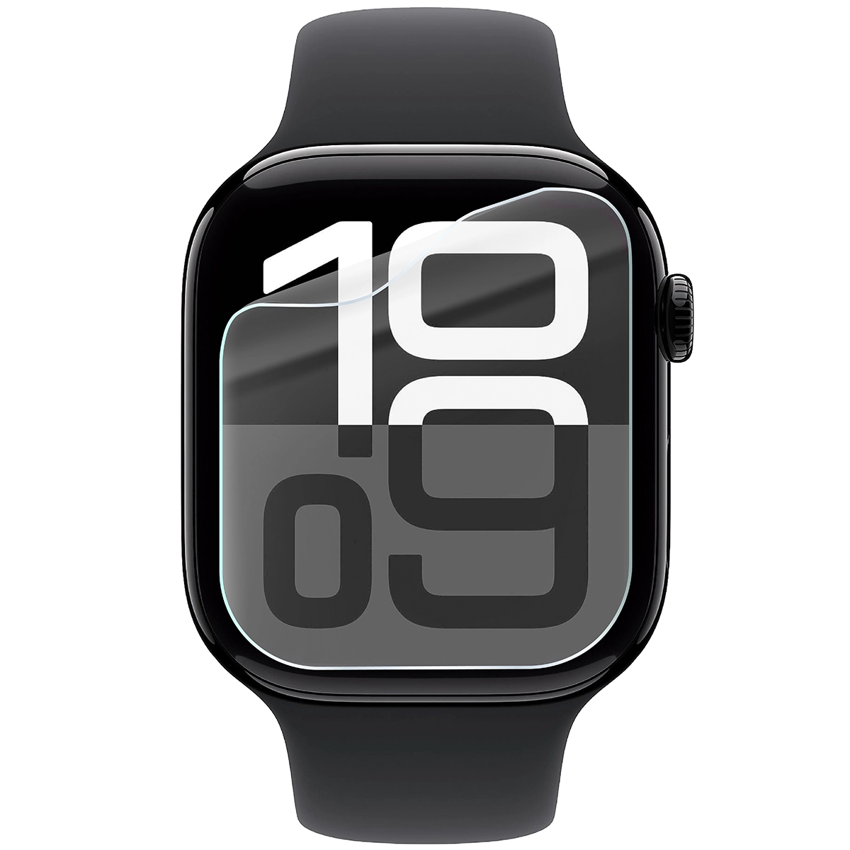 Folia hydrożelowa Bizon Watch Film HydroFlex do Apple Watch 11 / 10 46 mm na zegarku