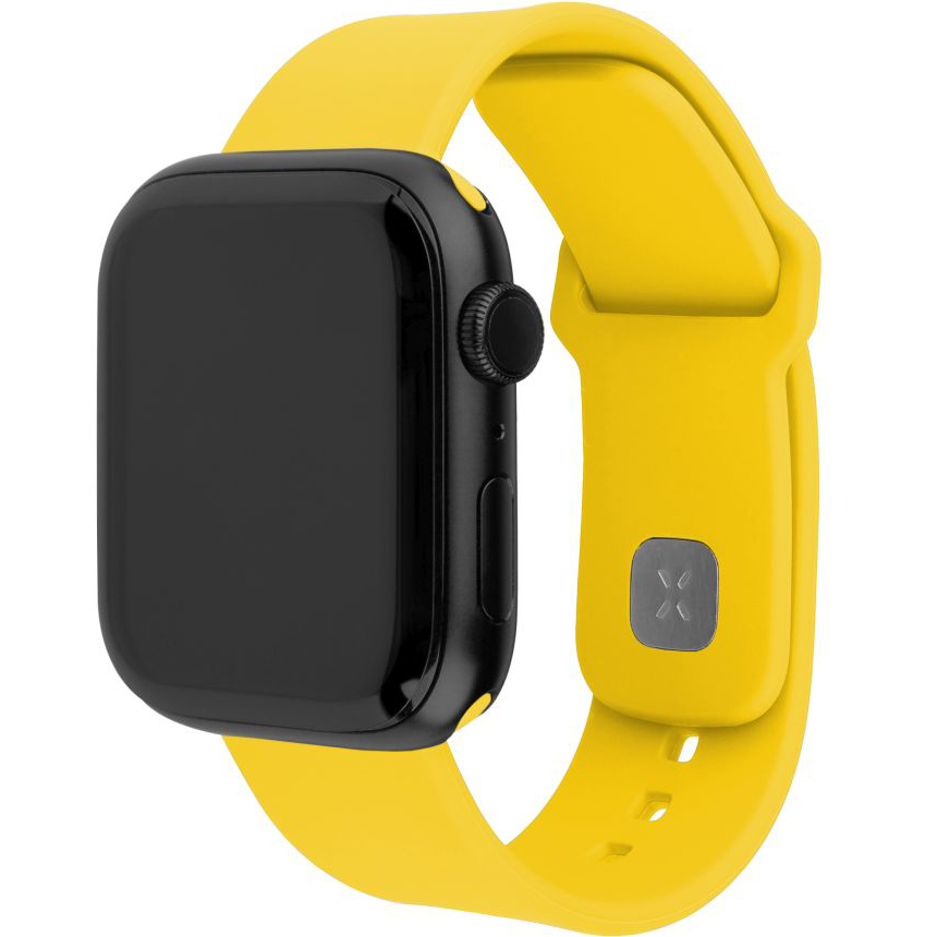 Silikonowy pasek Fixed Silicone Strap do Apple Watch 49/46/45/44 mm, żółty