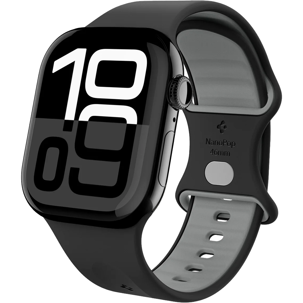 Spigen Nano Pop dla Apple Watch 49/46/45/44 mm – pasek silikonowy czarny