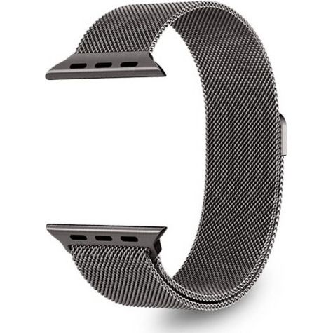Armband für Apple Watch 41/40/38mm, Spigen Metal Fit, Graphitgrau