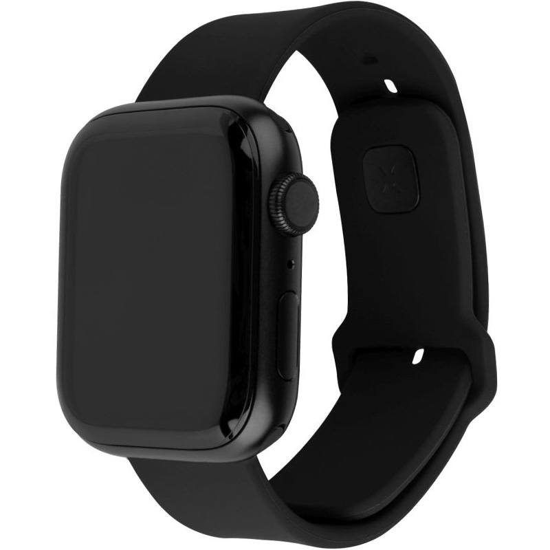 Silikonowy pasek Fixed Silicone Strap do Apple Watch 45 / 44 / 42 mm, czarny