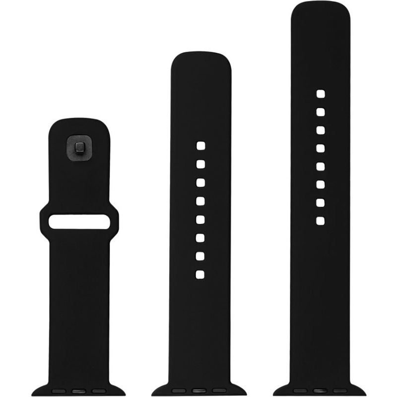 Silikonowy pasek Fixed Silicone Strap do Apple Watch 45 / 44 / 42 mm, czarny