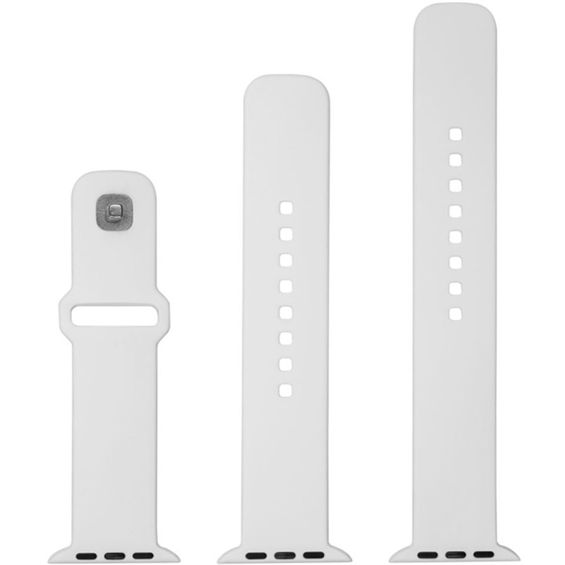 Silikonowy pasek Fixed Silicone Strap do Apple Watch 45 / 44 / 42 mm, biały