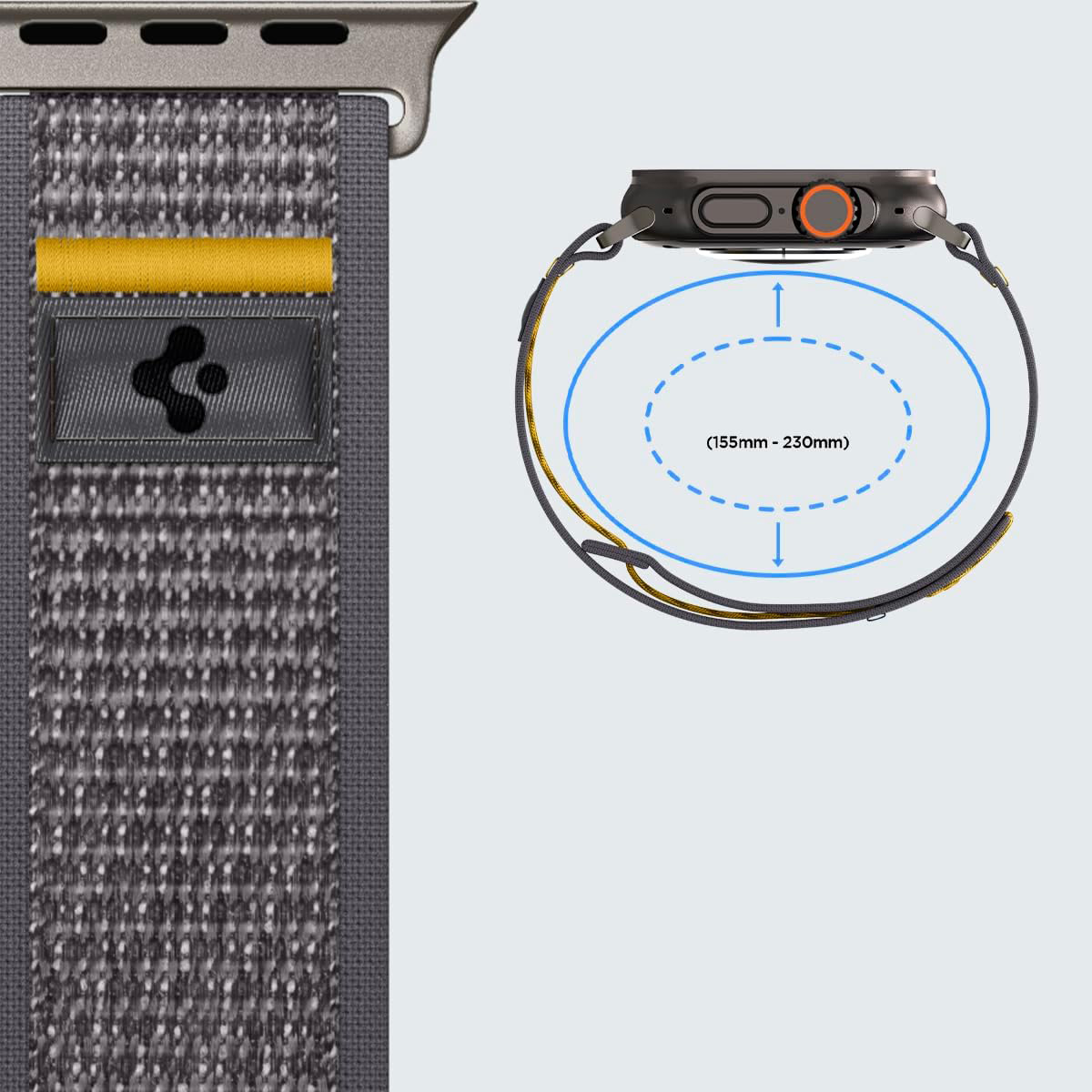 Pasek Spigen Athlex Air do Apple Watch 49/46/45/44 mm, szary