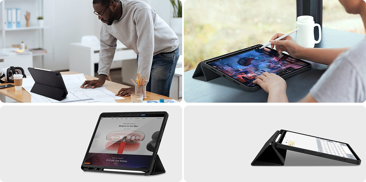 Eleganckie etui Spigen Urban Fit Case dla iPad Pro 12.9" 2021, czarne.