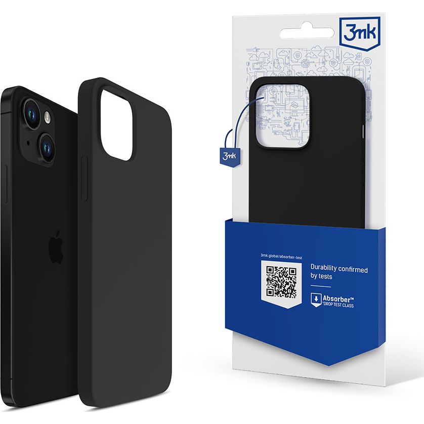 Schutzhülle 3mk Silicone Case für iPhone 13, schwarz