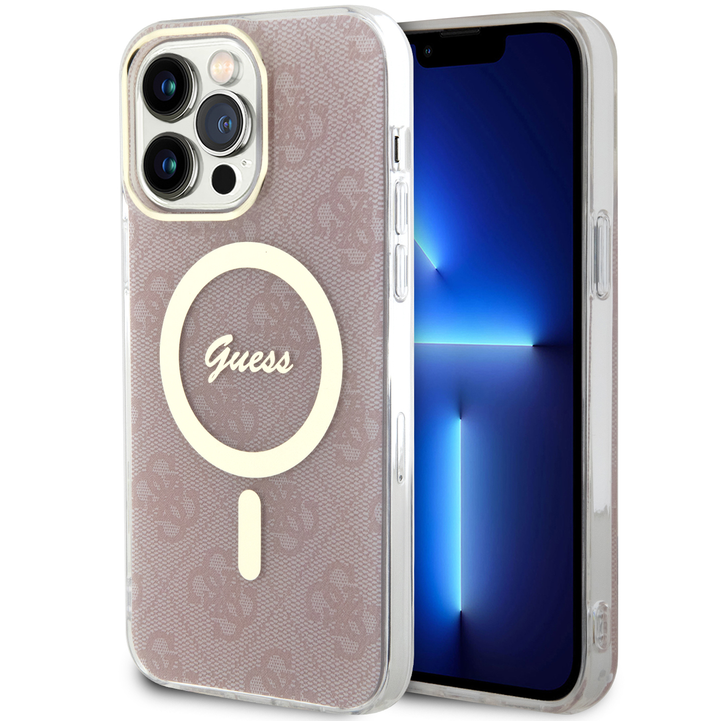 Guess Hardcase 4G MagSafe Tasche für iPhone 13 Pro Max, rosa