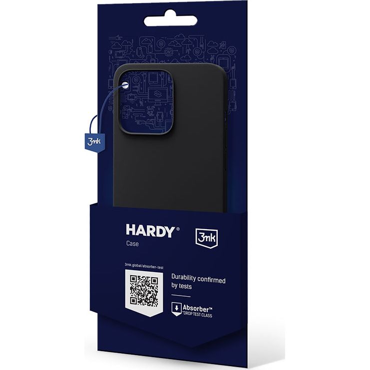3mk Hardy Silicone MagCase MagSafe für iPhone 14 Pro Max, schwarz