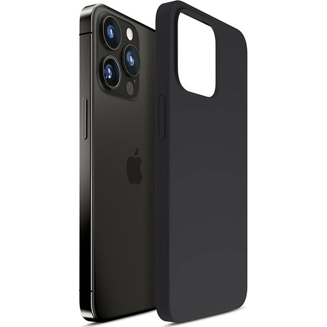3mk Hardy Silicone MagCase MagSafe für iPhone 14 Pro Max, schwarz