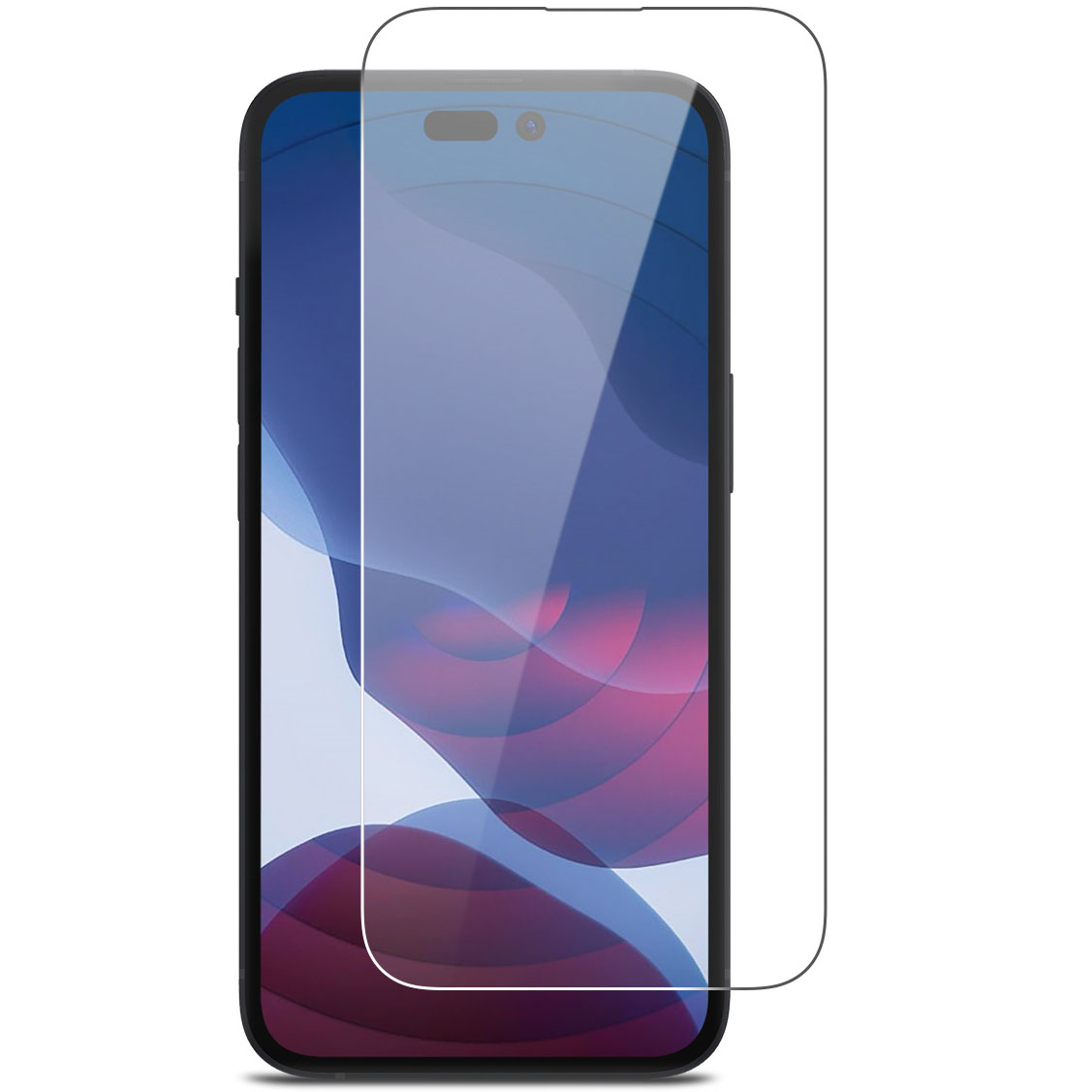 Gehärtetes Glas Bizon Glass Clear 2 - 3 Stück + Kameraschutz, iPhone 14 Pro