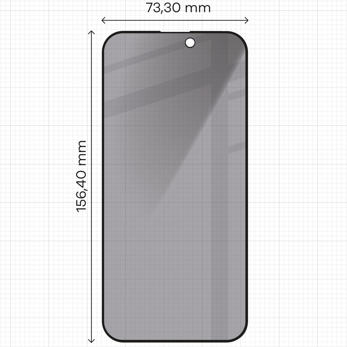 Zdjęcie na miarce szkła Bizon Glass Edge Shadow do Apple iPhone 15 Pro Max