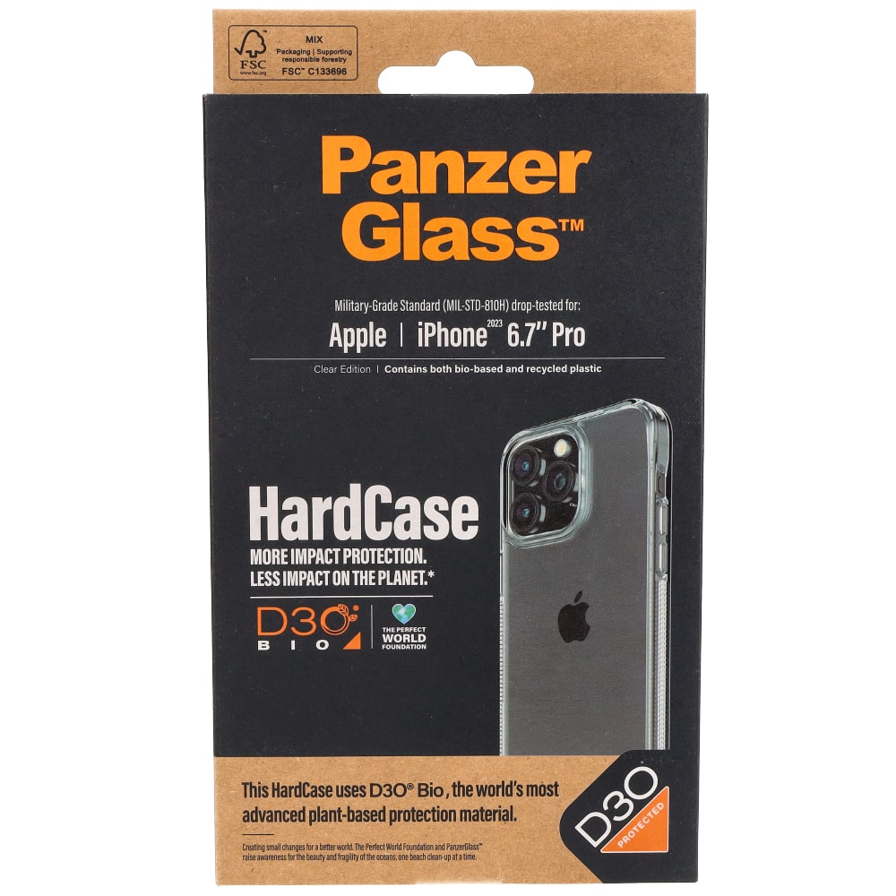 Schutzhülle PanzerGlass HardCase für Apple iPhone 15 Pro Max, Transparent