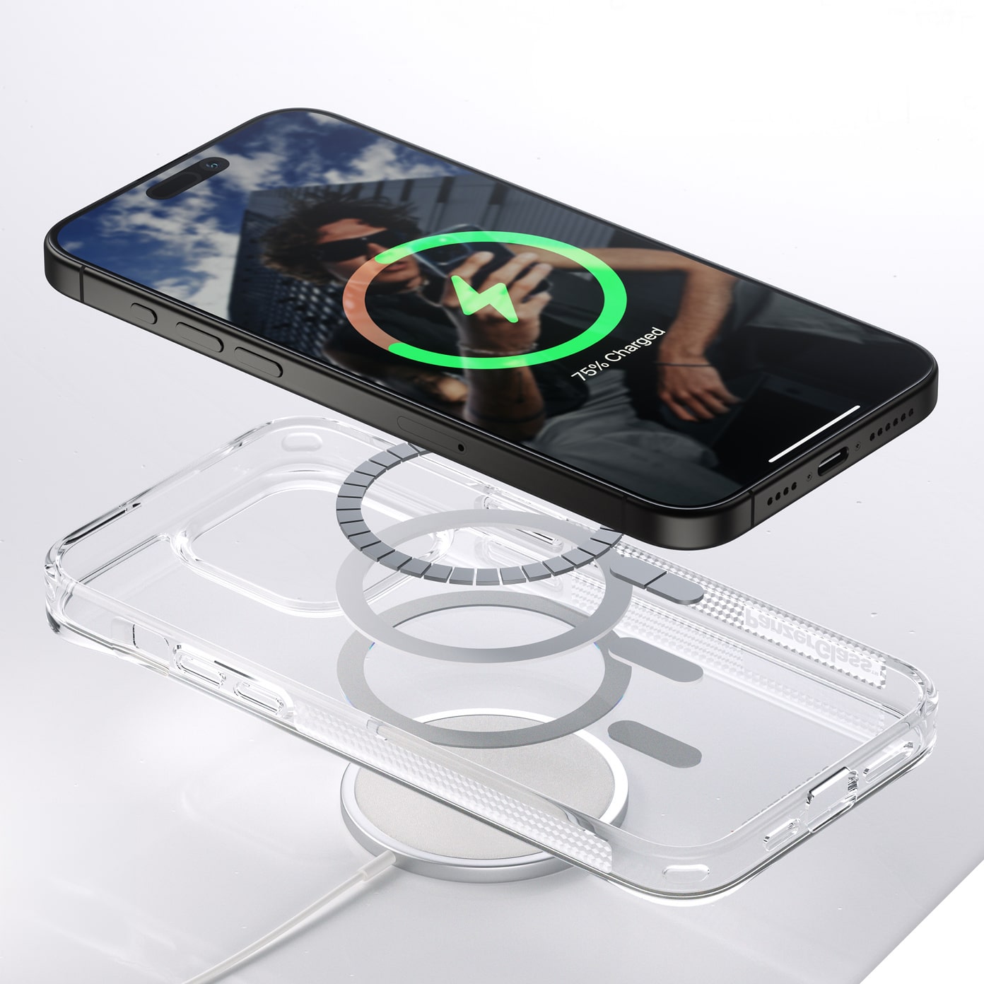 Etui Antybakteryjne PanzerGlass HardCase MagSafe do Apple iPhone 15 Pro Max, przezroczyste