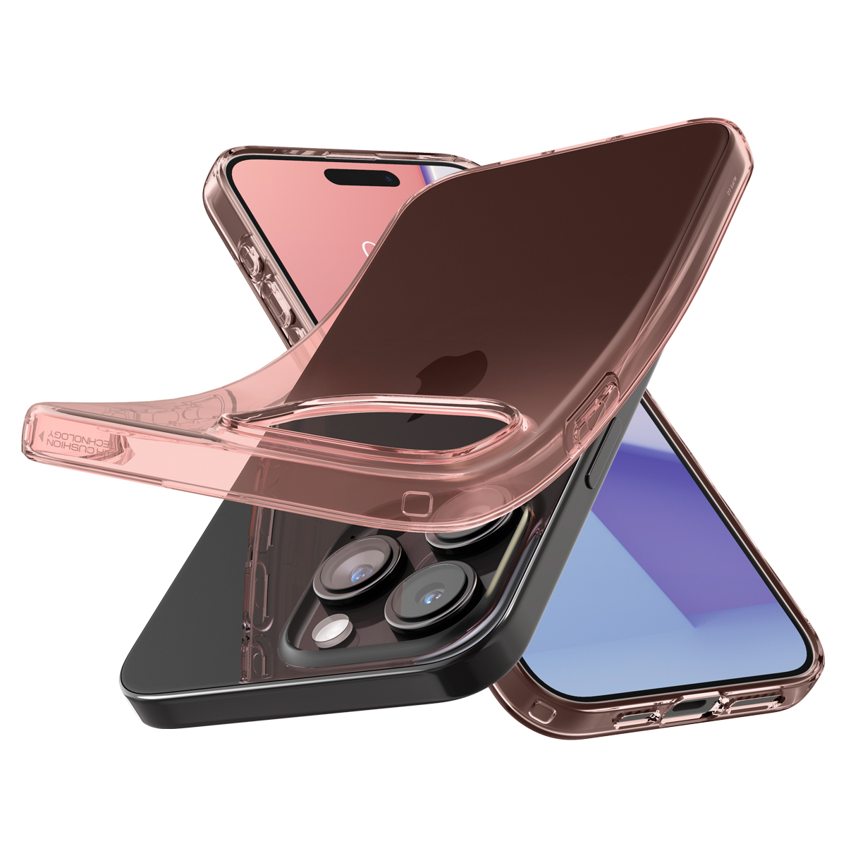 Schutzhülle Spigen Crystal Flex für Apple iPhone 15 Pro Max, Rosa