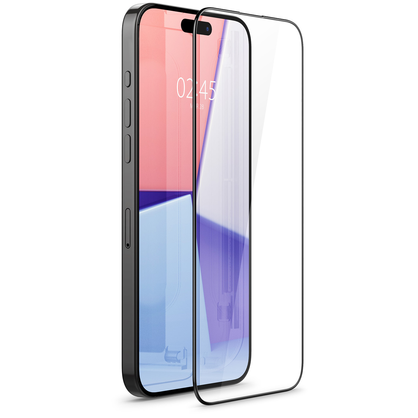 Glas für die Schutzhülle Spigen Glas.tR EZ Fit FC 1-Pack für Apple iPhone 15 Pro Max