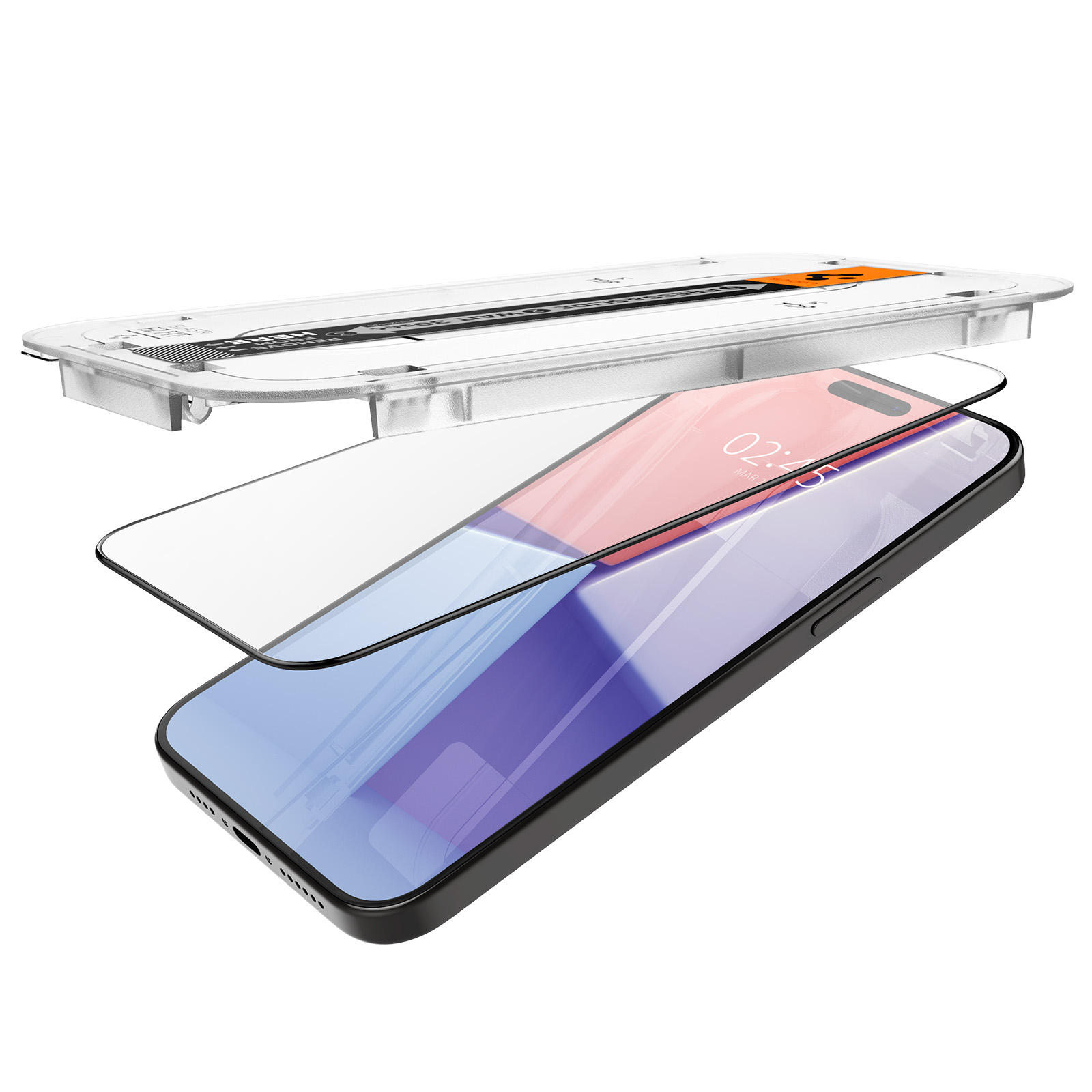 Glas für die Schutzhülle Spigen Glas.tR EZ Fit FC 1-Pack für Apple iPhone 15 Pro Max