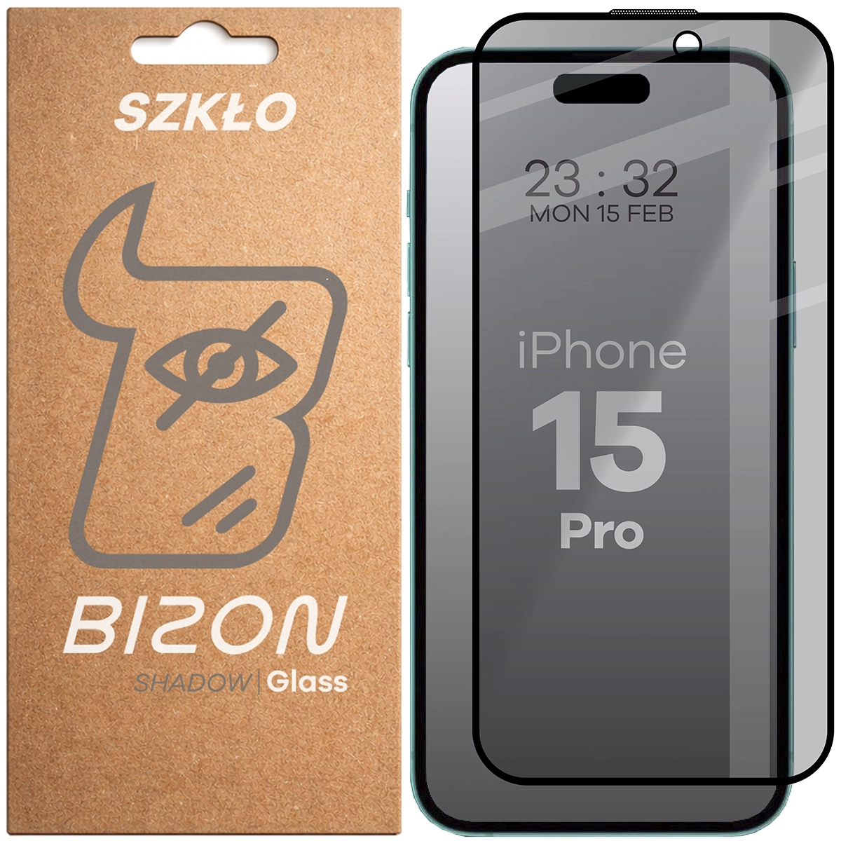 Szkło prywatyzujące Bizon Glass Edge Shadow do Apple iPhone 15 Pro