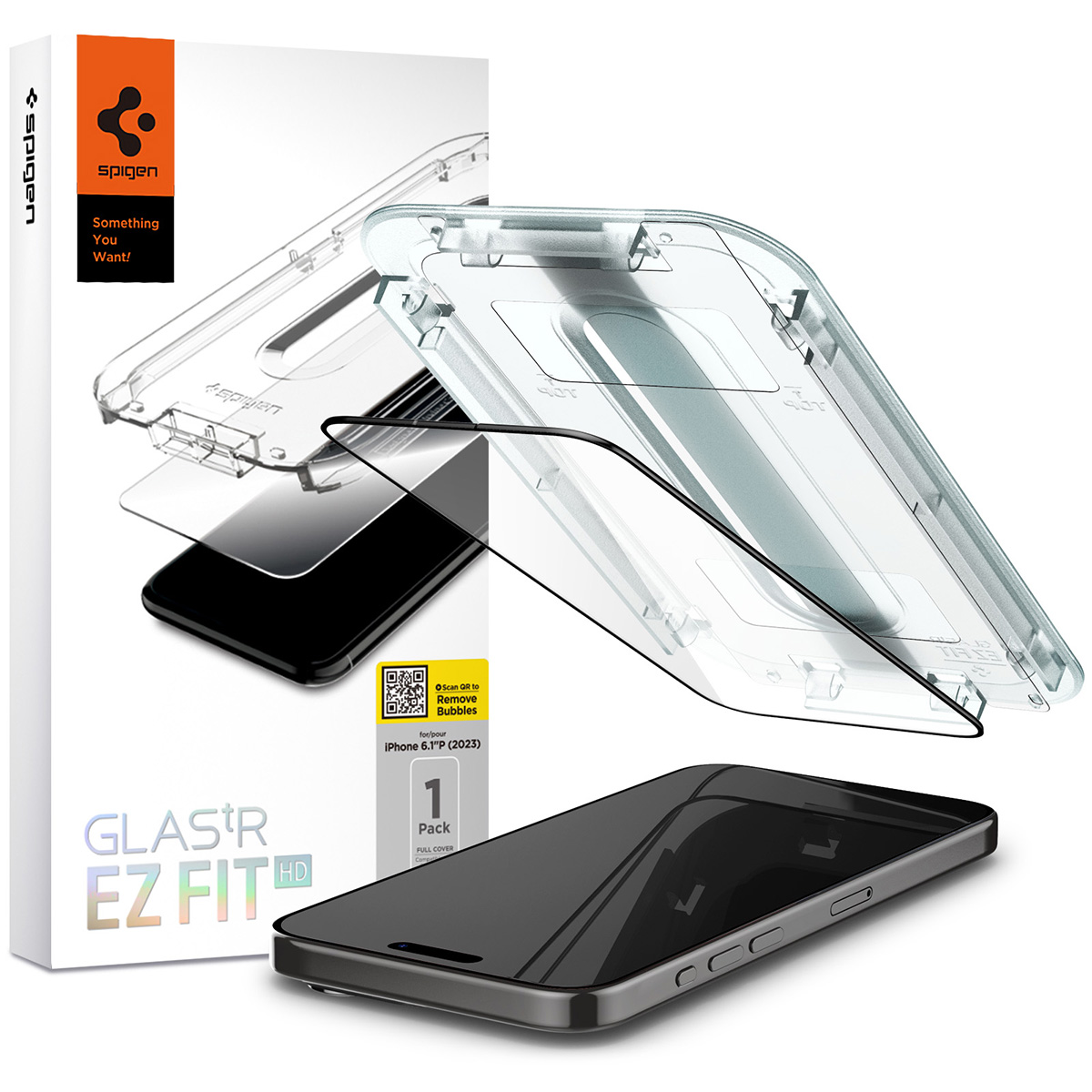 Glas für die Schutzhülle Spigen Glas.tR EZ Fit FC 1-Pack für Apple iPhone 15 Pro