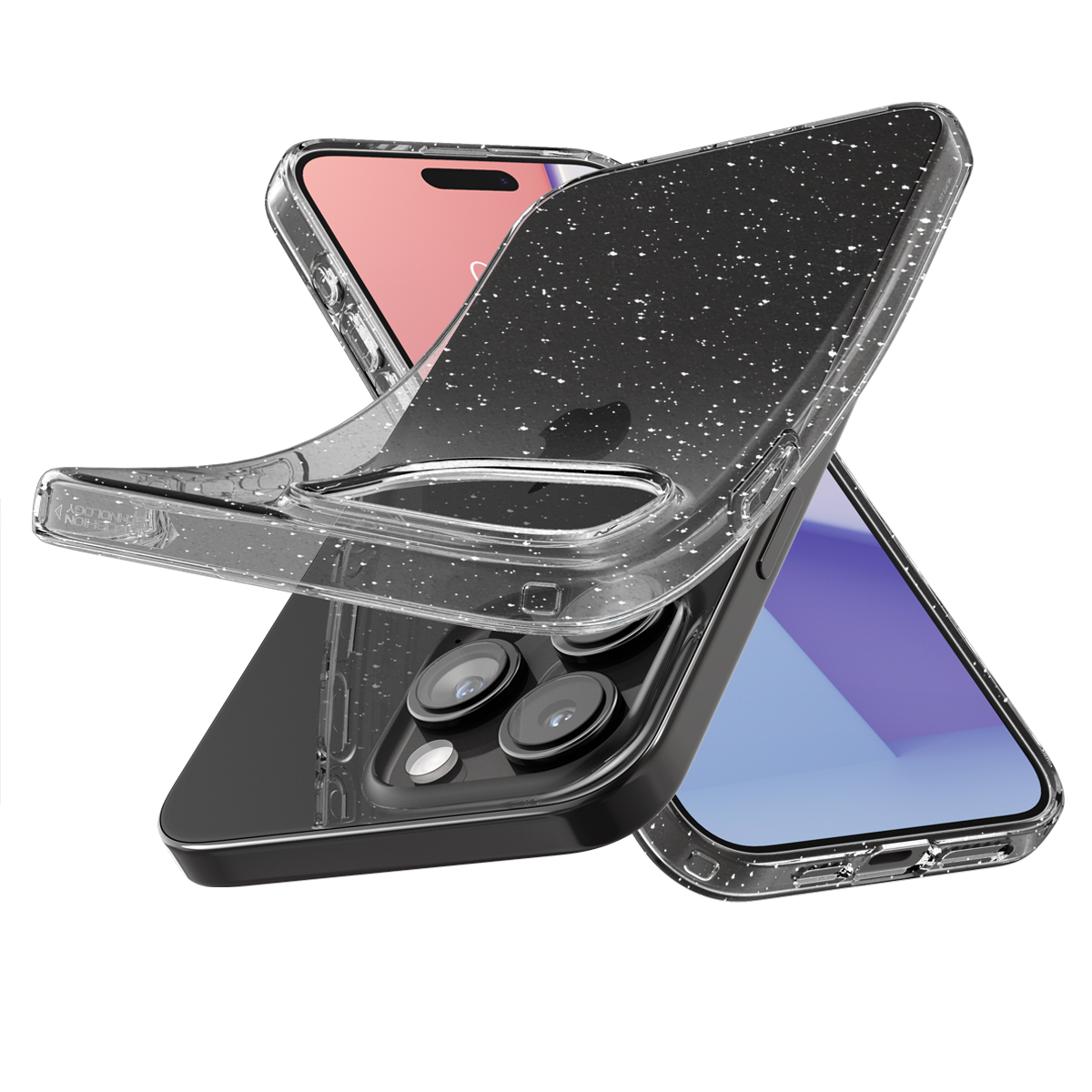 Etui Spigen Liquid Crystal do Apple iPhone 15 Pro, przezroczyste z brokatem