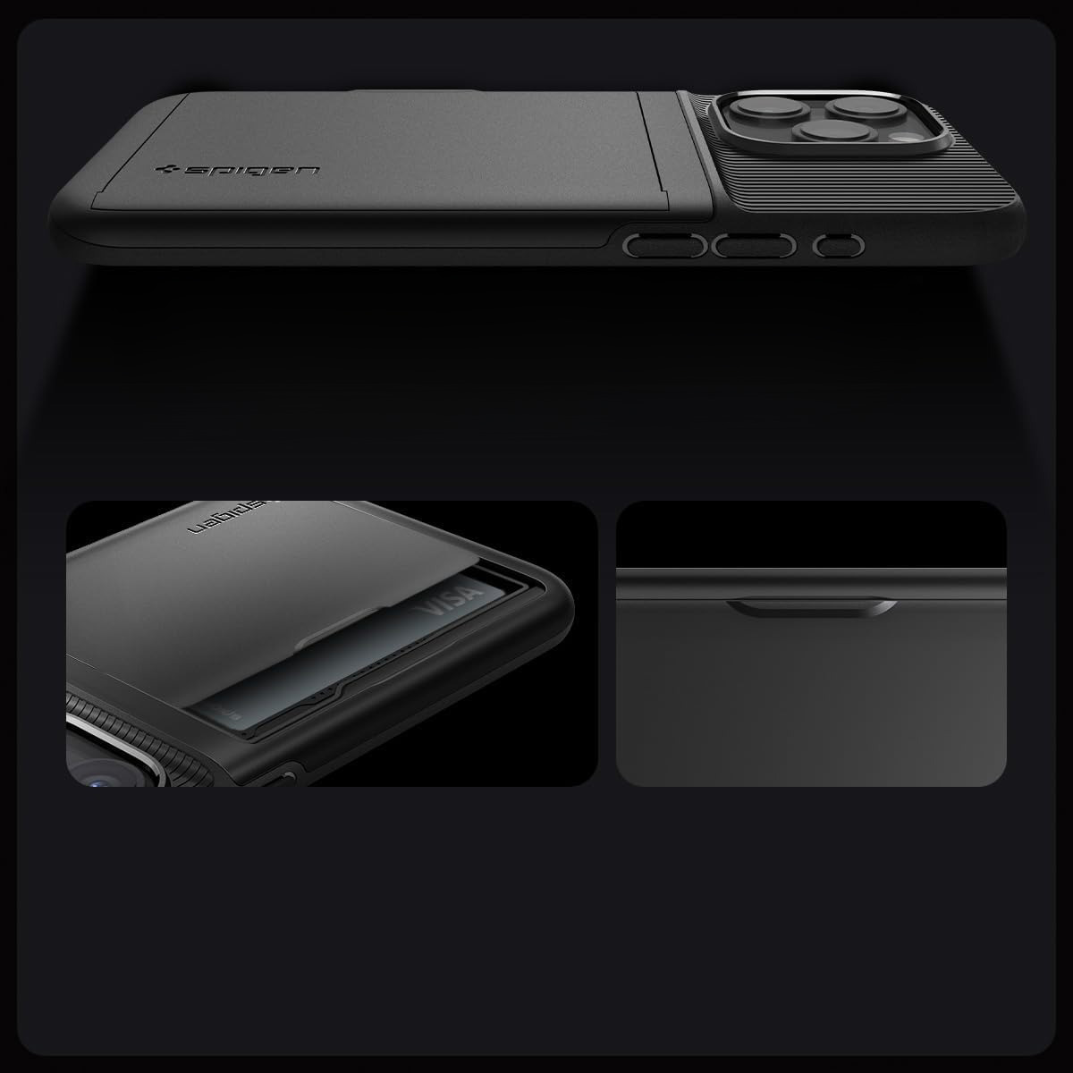 Schutzhülle Spigen Slim Armor CS für Apple iPhone 15 Pro Max, Schwarz