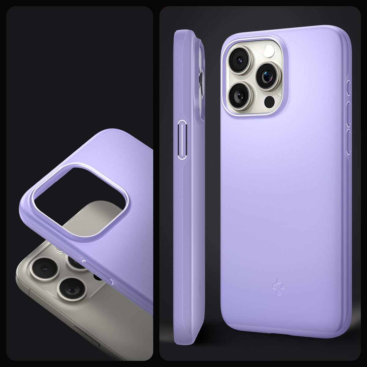 Schutzhülle Spigen Thin Fit für Apple iPhone 15 Pro, Violett