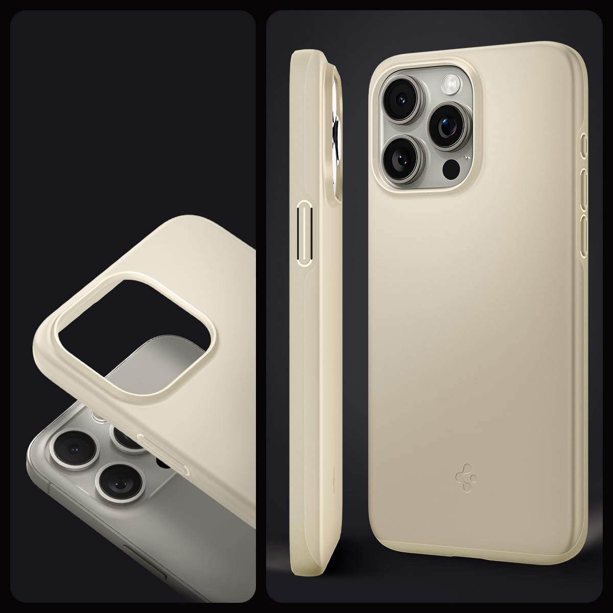 Schutzhülle Spigen Thin Fit für Apple iPhone 15 Pro, Beige