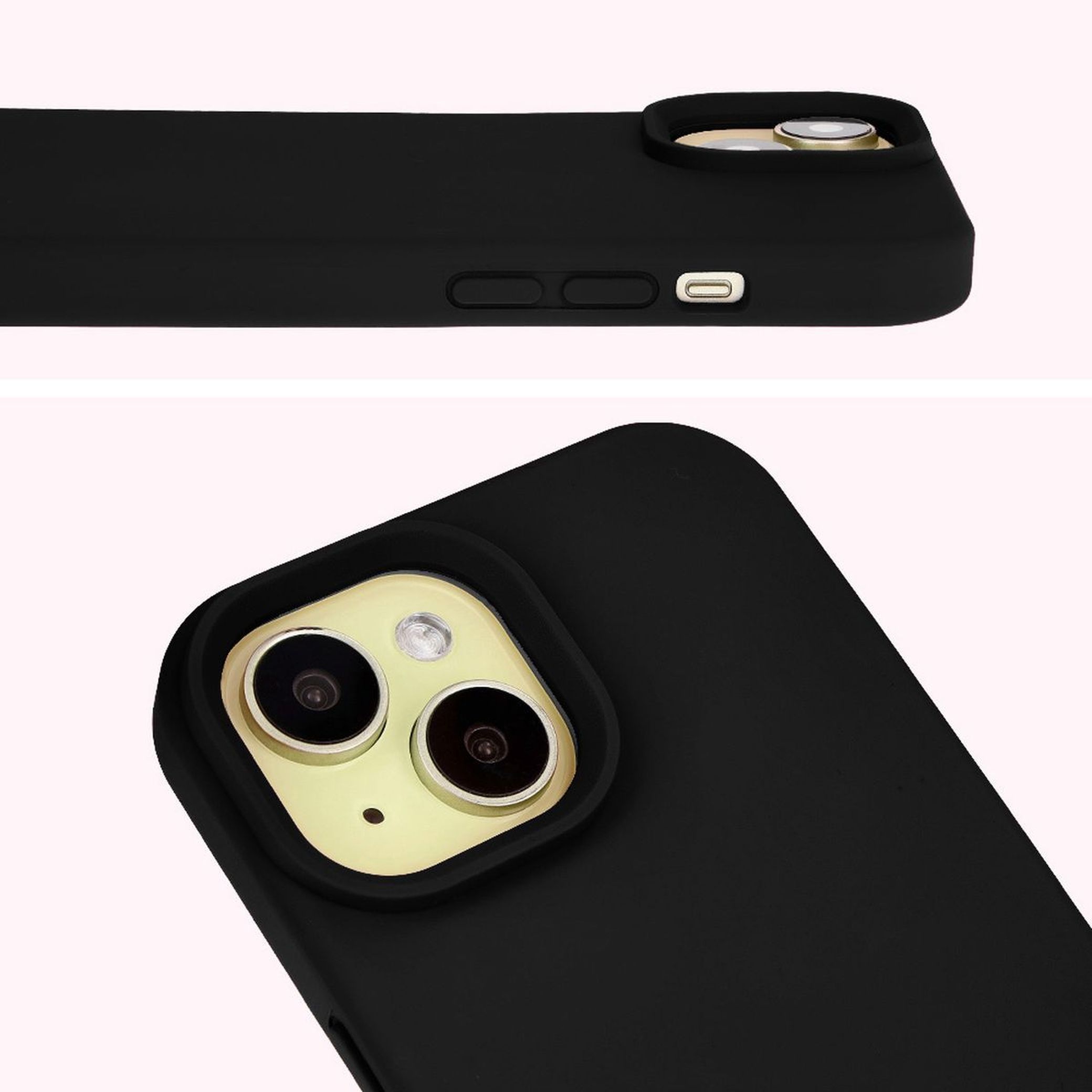 Zbliżenie na wycięcie na obiektywy w etui Bizon Soft Case