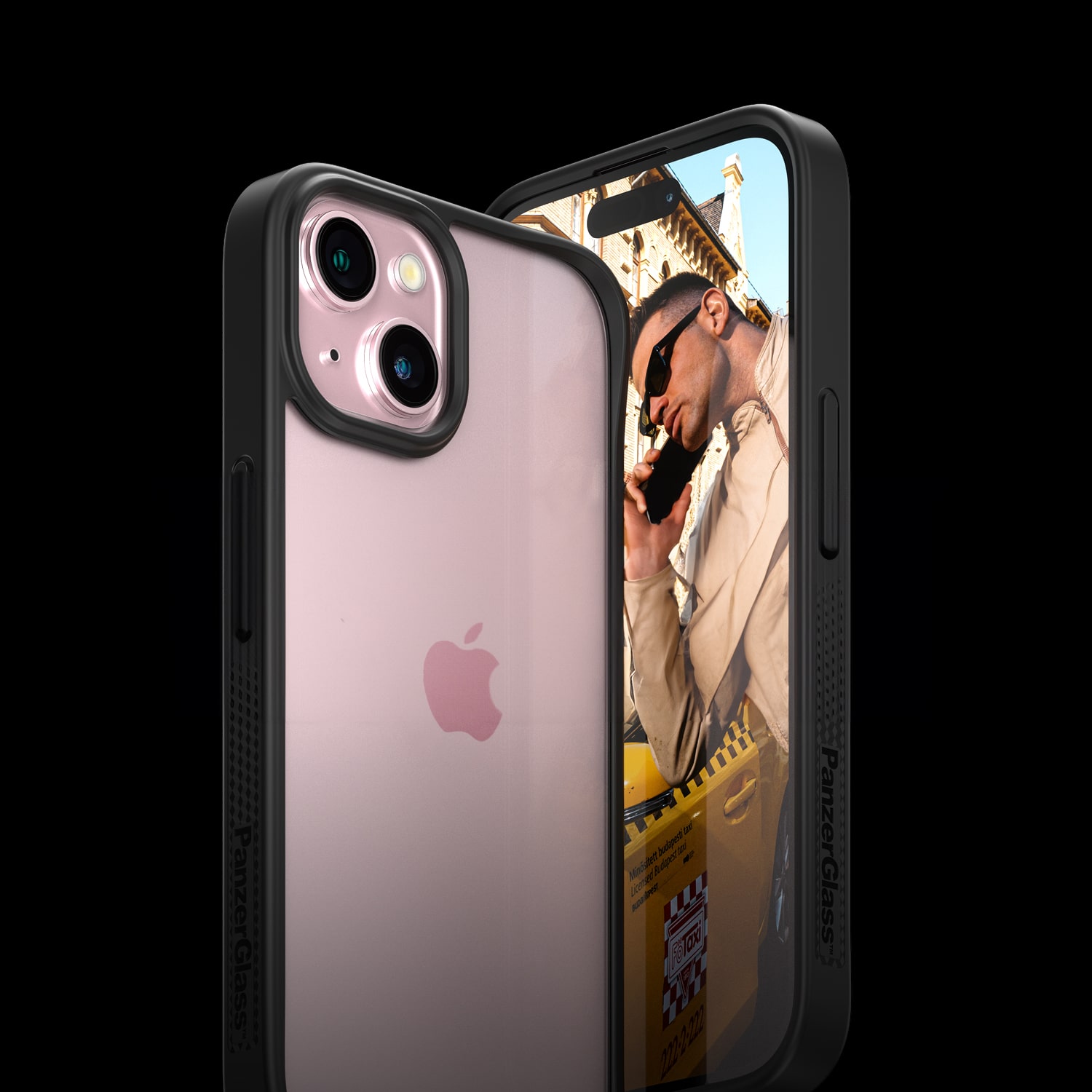 Etui antybakteryjne PanzerGlass ClearCase do Apple iPhone 15, czarne