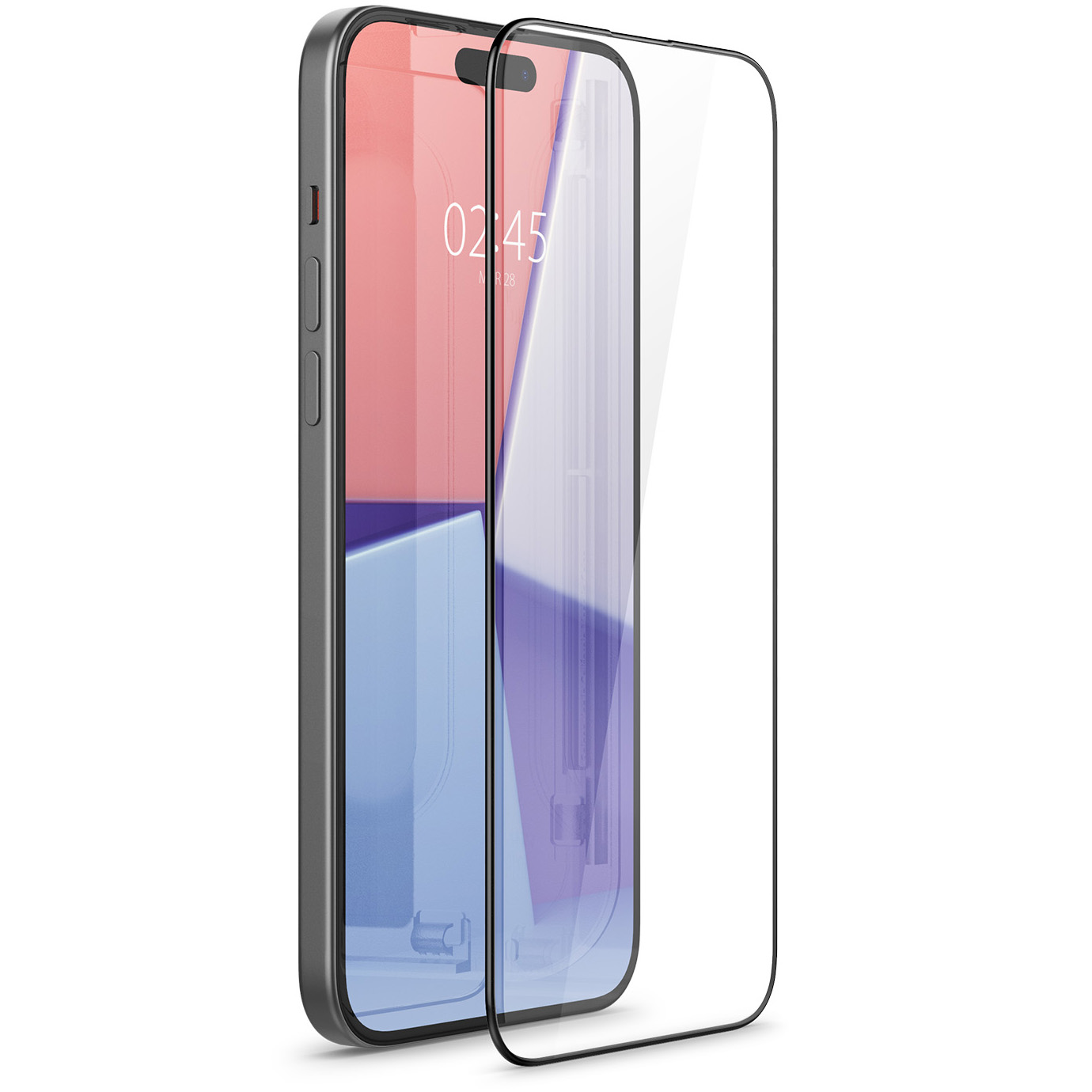 Glas für die Schutzhülle Spigen Glas.tR EZ Fit FC 1-Pack für Apple iPhone 15