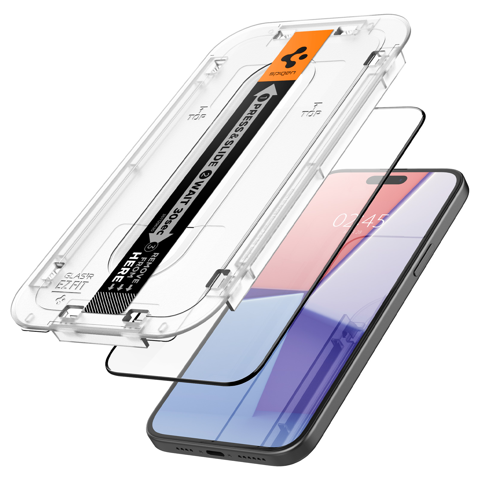 Glas für die Schutzhülle Spigen Glas.tR EZ Fit FC 1-Pack für Apple iPhone 15