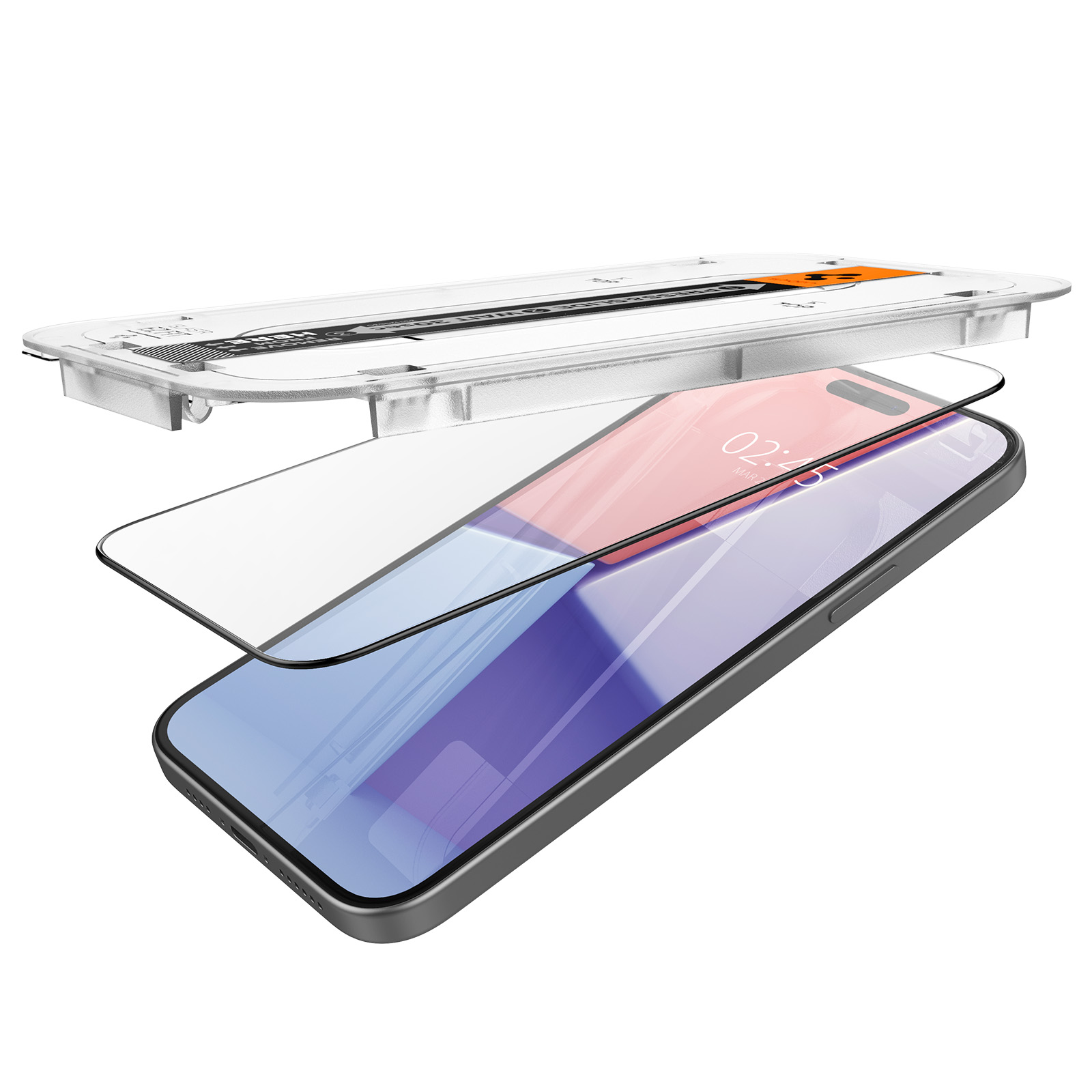Glas für die Schutzhülle Spigen Glas.tR EZ Fit FC 1-Pack für Apple iPhone 15