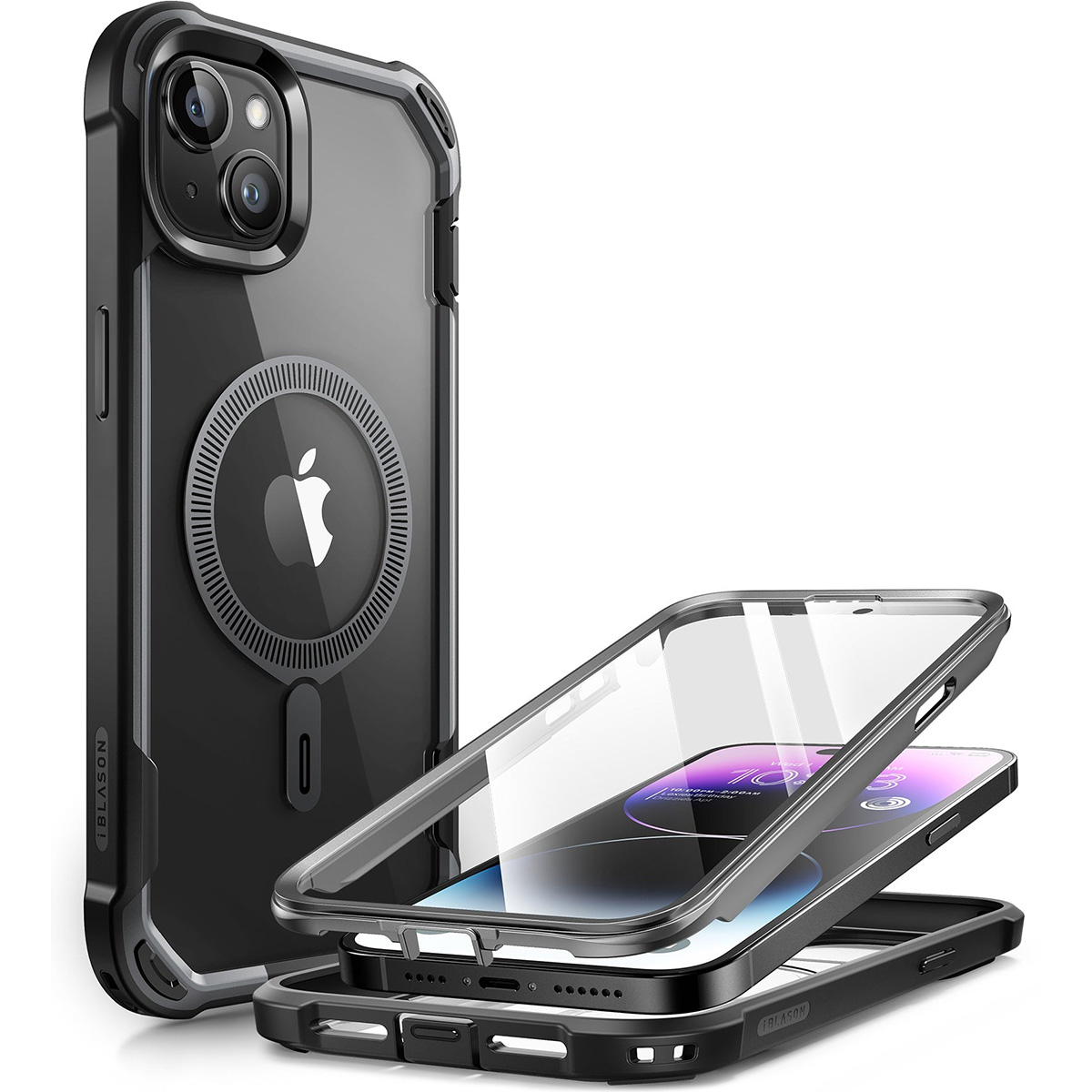 Hülle Supcase i-Blason Ares Mag mit MagSafe für iPhone 15, Schwarz