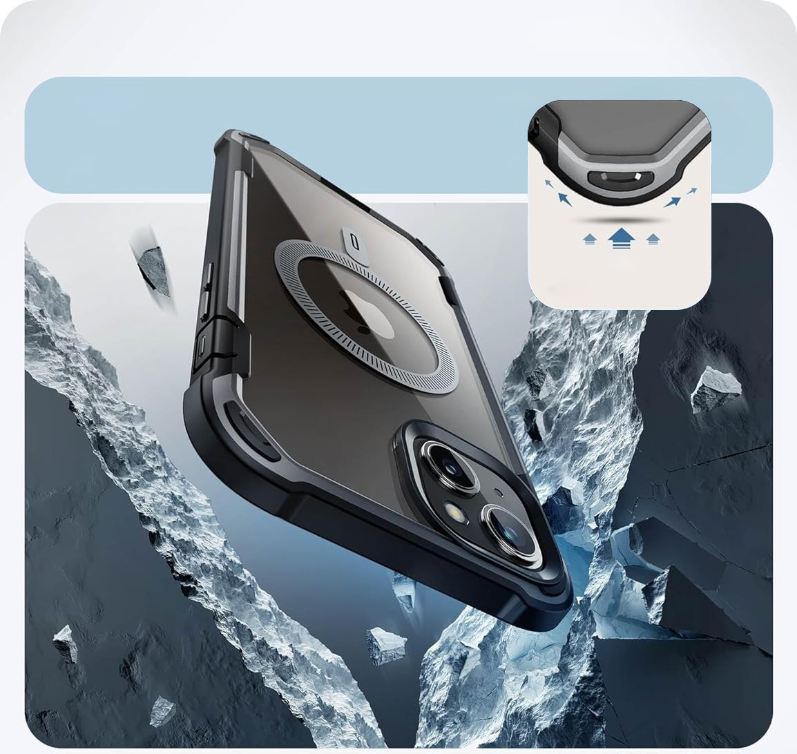 Hülle Supcase i-Blason Ares Mag mit MagSafe für iPhone 15, Schwarz