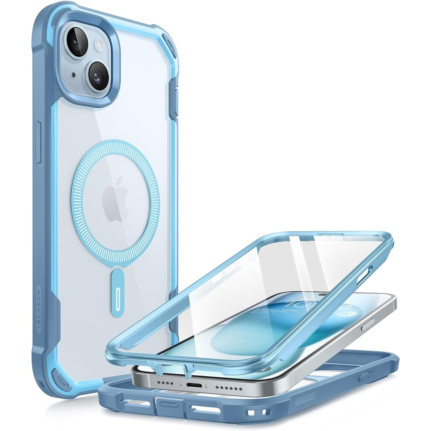Hülle Supcase i-Blason Ares Mag mit MagSafe für iPhone 15, Blau