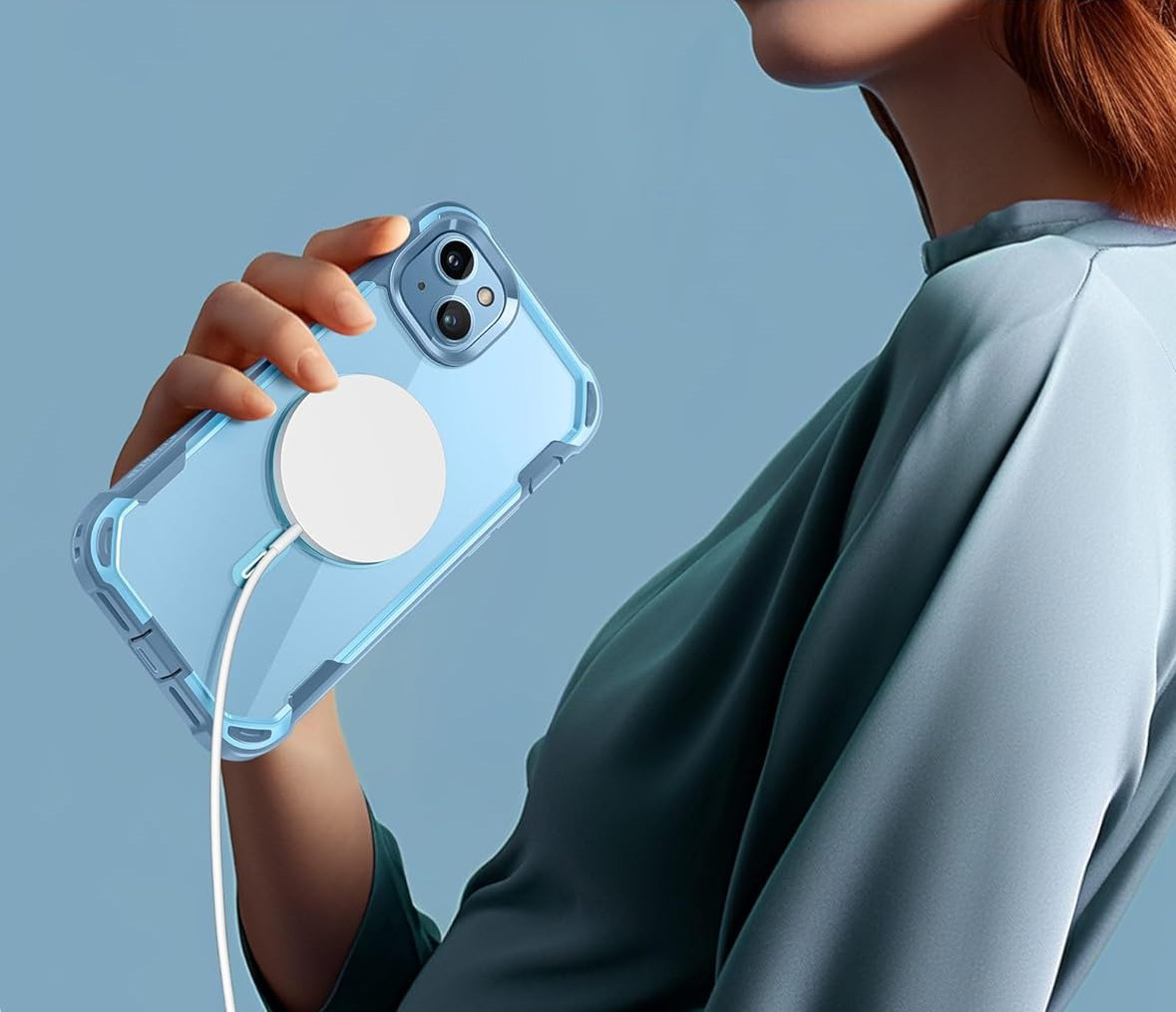 Hülle Supcase i-Blason Ares Mag mit MagSafe für iPhone 15, Blau