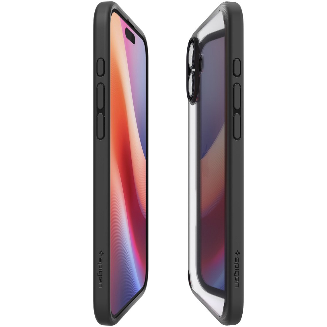 Etui Spigen Ultra Hybrid do Apple iPhone 16 Plus, przezroczysto-czarne