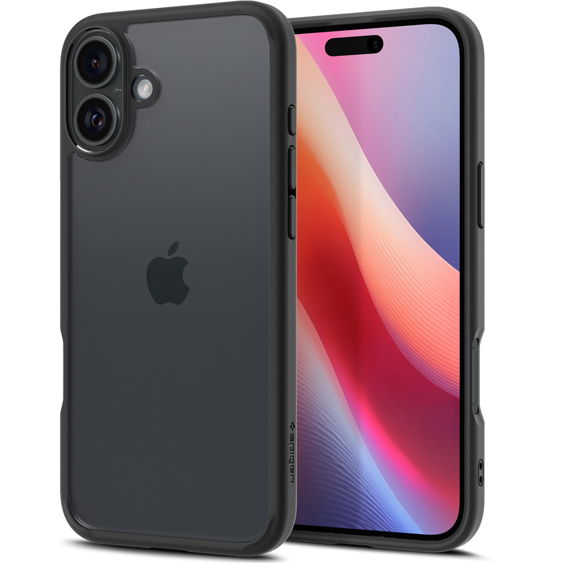 Etui Spigen Ultra Hybrid do Apple iPhone 16 Plus, przezroczysto-czarne