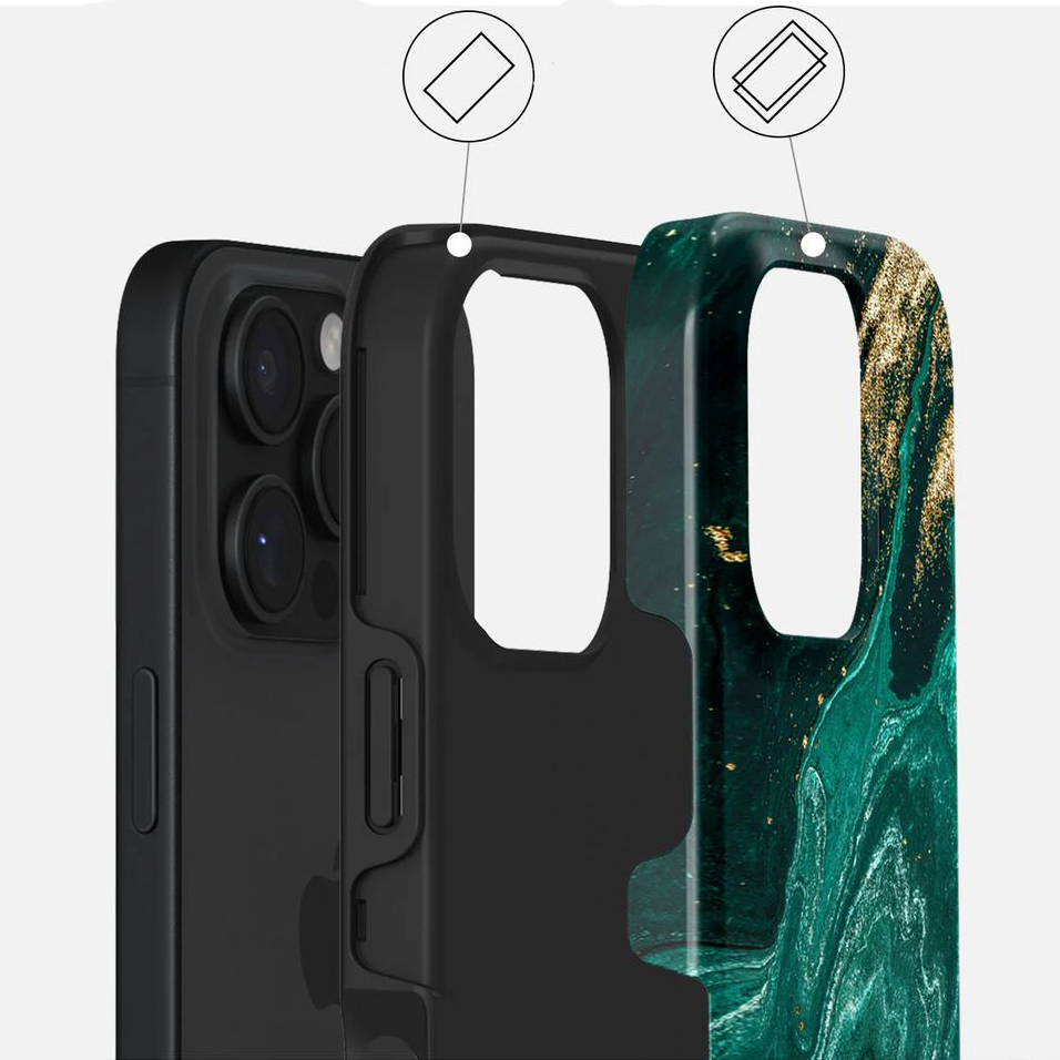 Ekskluzywne etui Burga Emerald Pool Tough Magnetic do Apple iPhone 16 Pro Max, wielokolorowe morskie