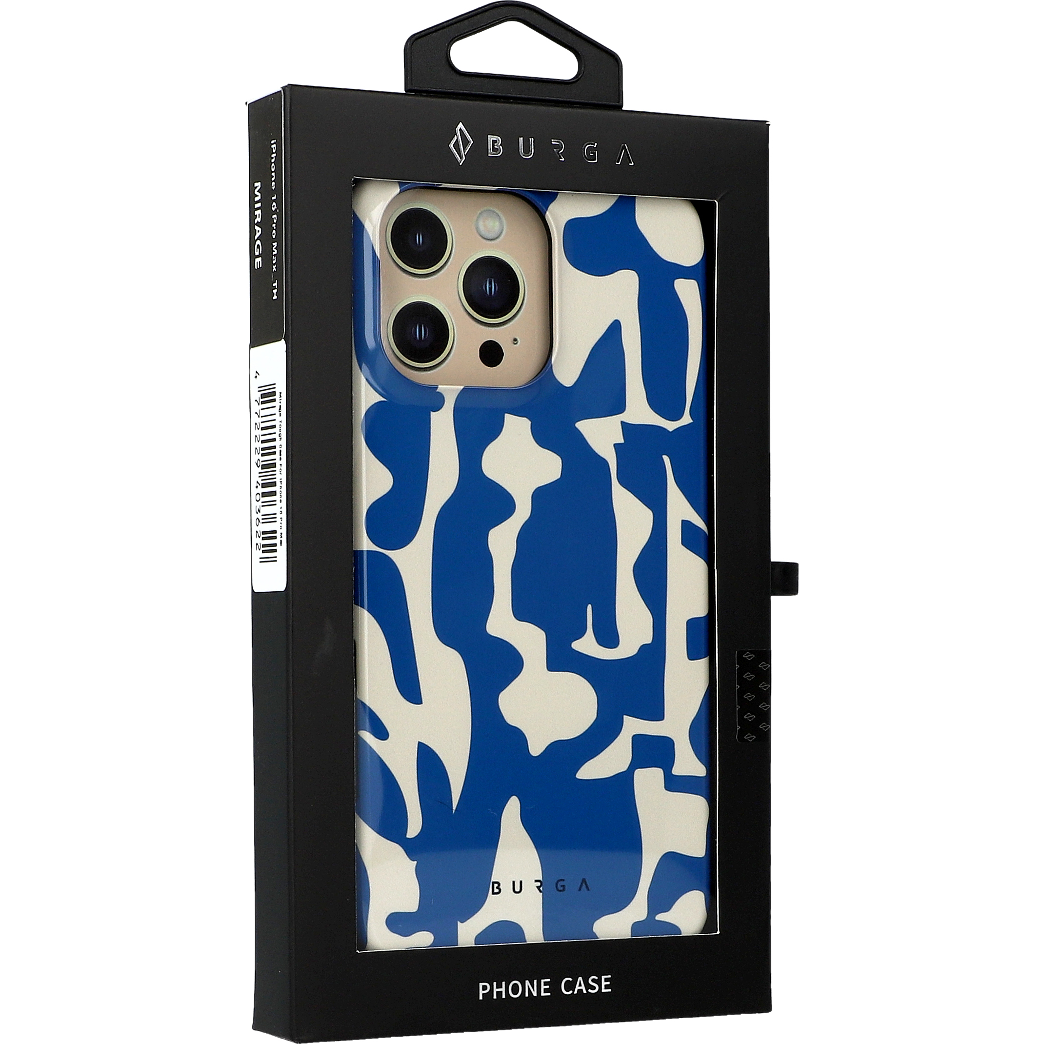 Ekskluzywne etui Burga Mirage Tough do Apple iPhone 16 Pro Max, beżowo-niebieskie