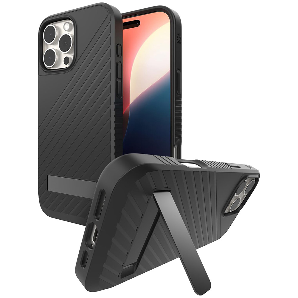 Etui Zagg Denali Snap Kickstand do Apple iPhone 16 Pro Max, czarne