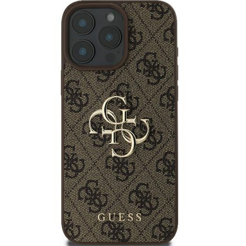 Etui Guess Hardcase 4G Big Metal Logo do iPhone 16 Pro Max, brązowe
