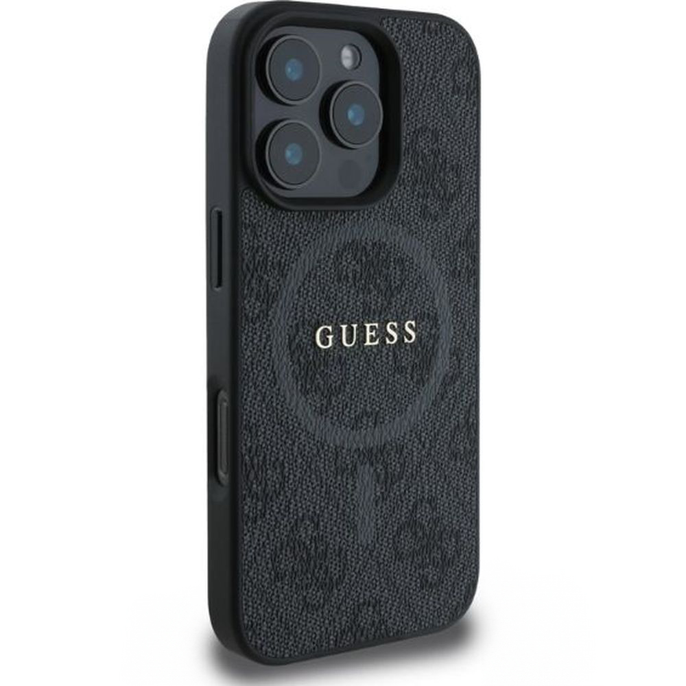 Etui Guess Hardcase 4G Ring Classic Logo MagSafe do Apple iPhone 16 Pro Max, czarne
