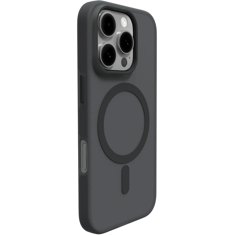 Etui Puro Daylight Mag do MagSafe do Apple iPhone 16 Pro Max, czarne półprzezroczyste.