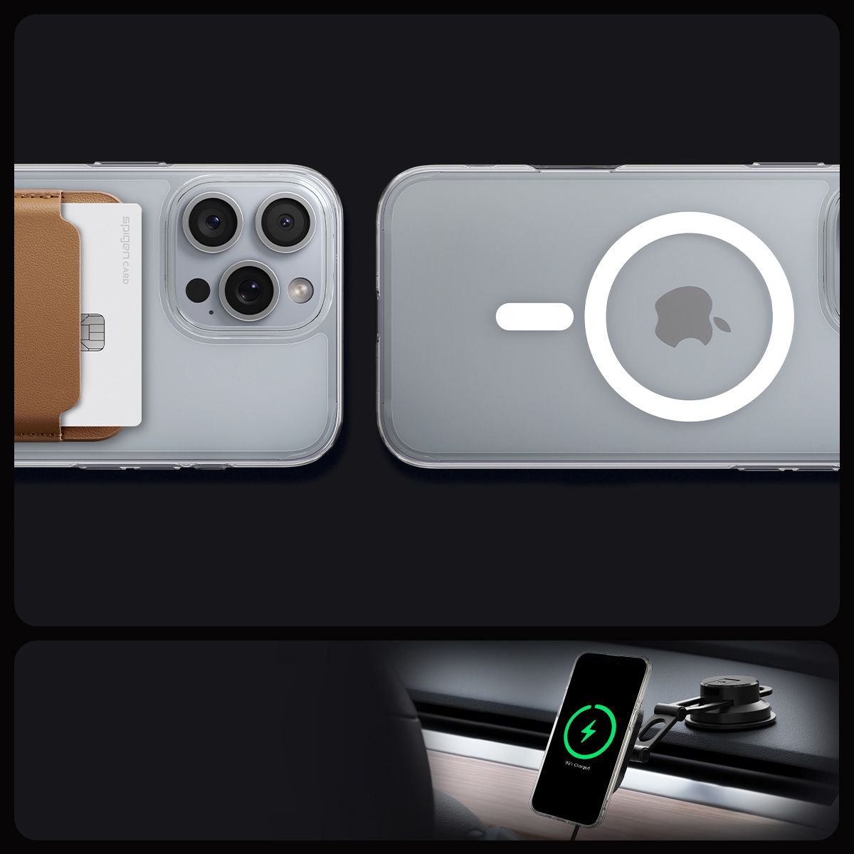 Etui Spigen Crystal Flex Mag kompatybilne z MagSafe do Apple iPhone 16 Pro Max, przezroczysto-białe