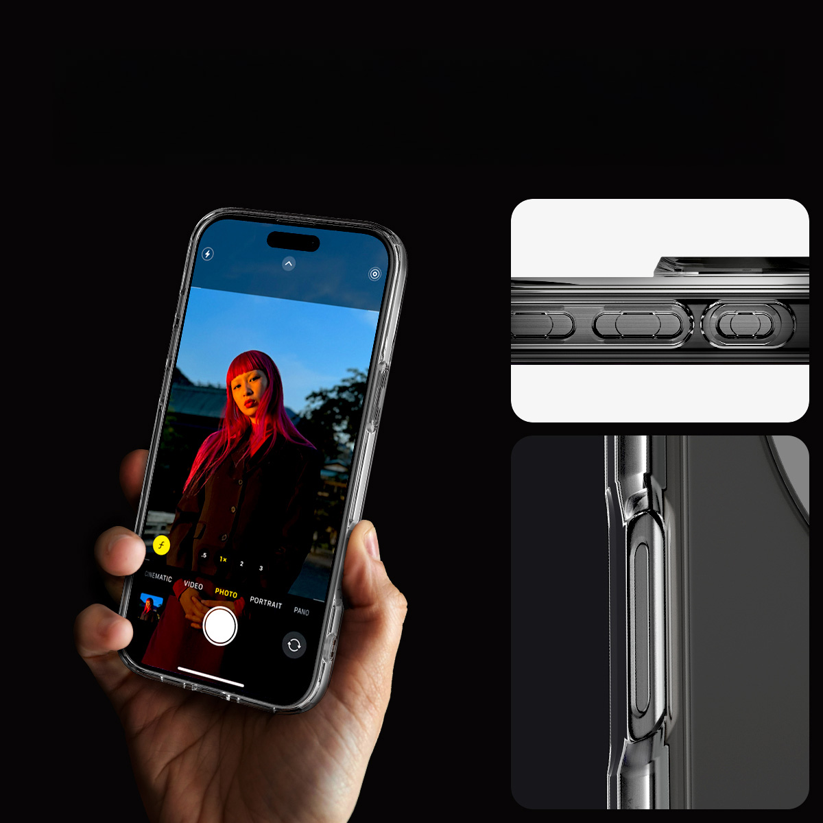 Etui Spigen Crystal Hybrid Mag z MagSafe do Apple iPhone 16 Pro Max, przezroczysto-białe