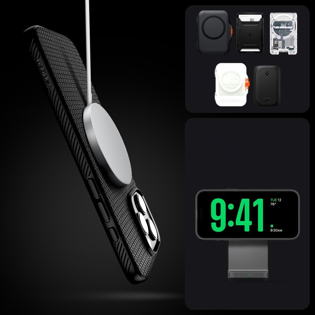 Etui Spigen Liquid Air T Mag MagSafe do iPhone 16 Pro Max, czarne