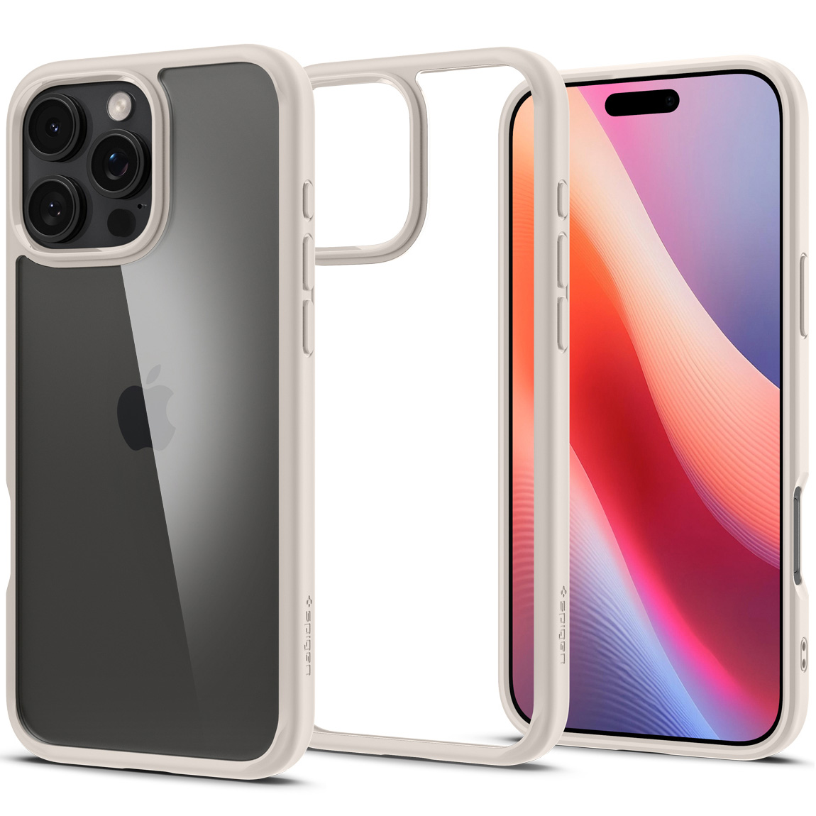 Etui Spigen Ultra Hybrid do Apple iPhone 16 Pro Max, przezroczysto-beżowe