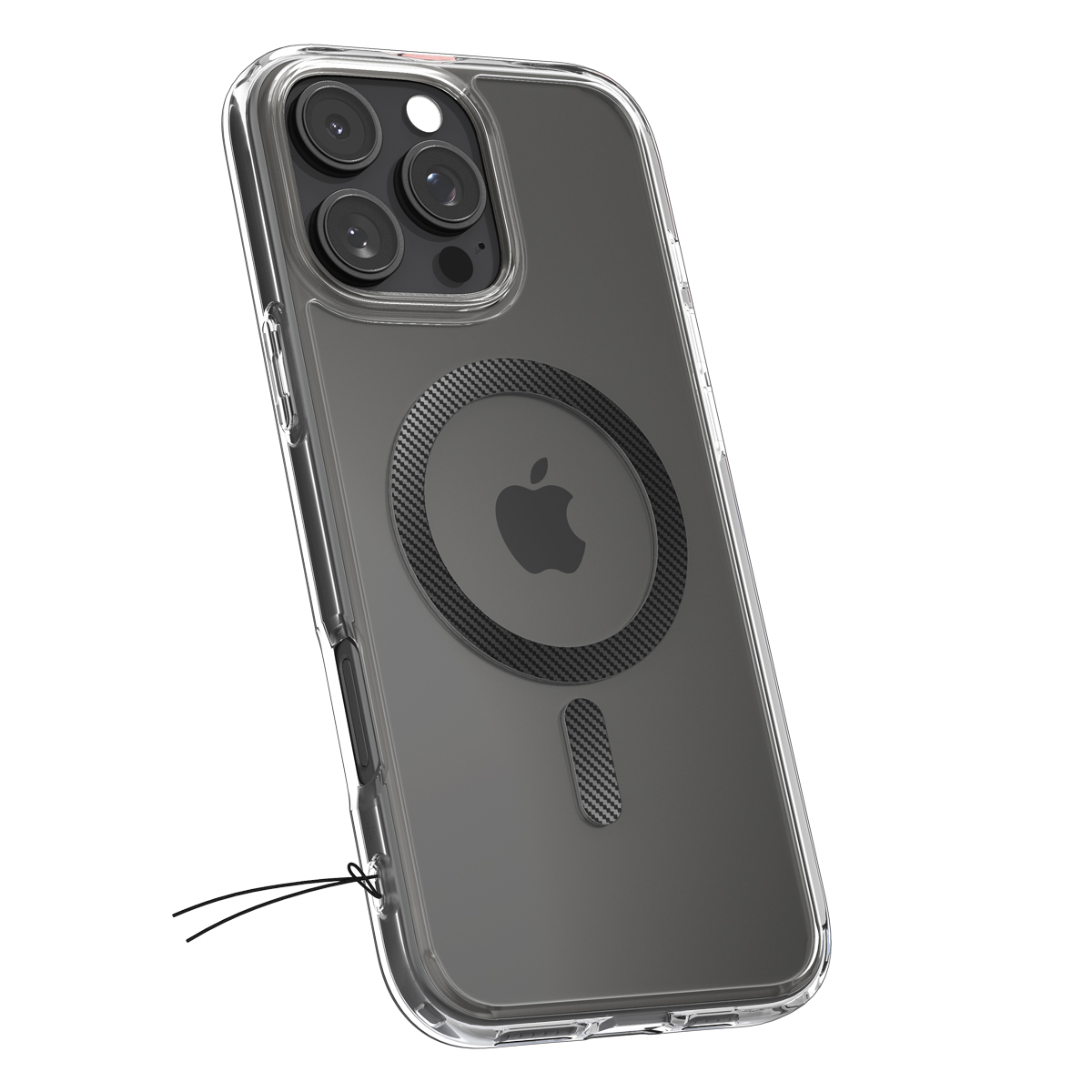 Etui Spigen Ultra Hybrid Mag z MagSafe do Apple iPhone 16 Pro Max, przezroczysto-czarne-karbonowe