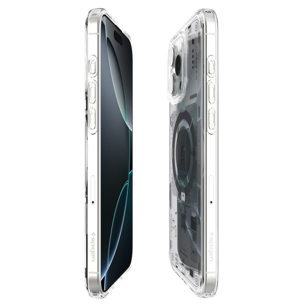 Etui Spigen Ultra Hybrid Mag z MagSafe do Apple iPhone 16 Pro Max, przezroczysto-wzorzyste (Neo One)
